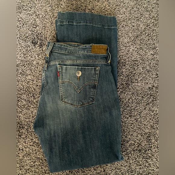 Levis Jeans 14 MIs M Vintage Boot Cut 565 Stretch Blue Denim Factory Scored  14M - Picture 1 of 7